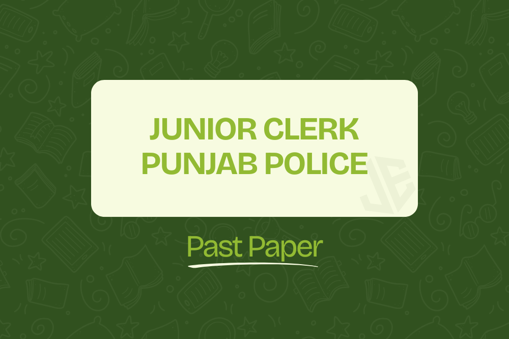 Junior Clerk Punjab Police